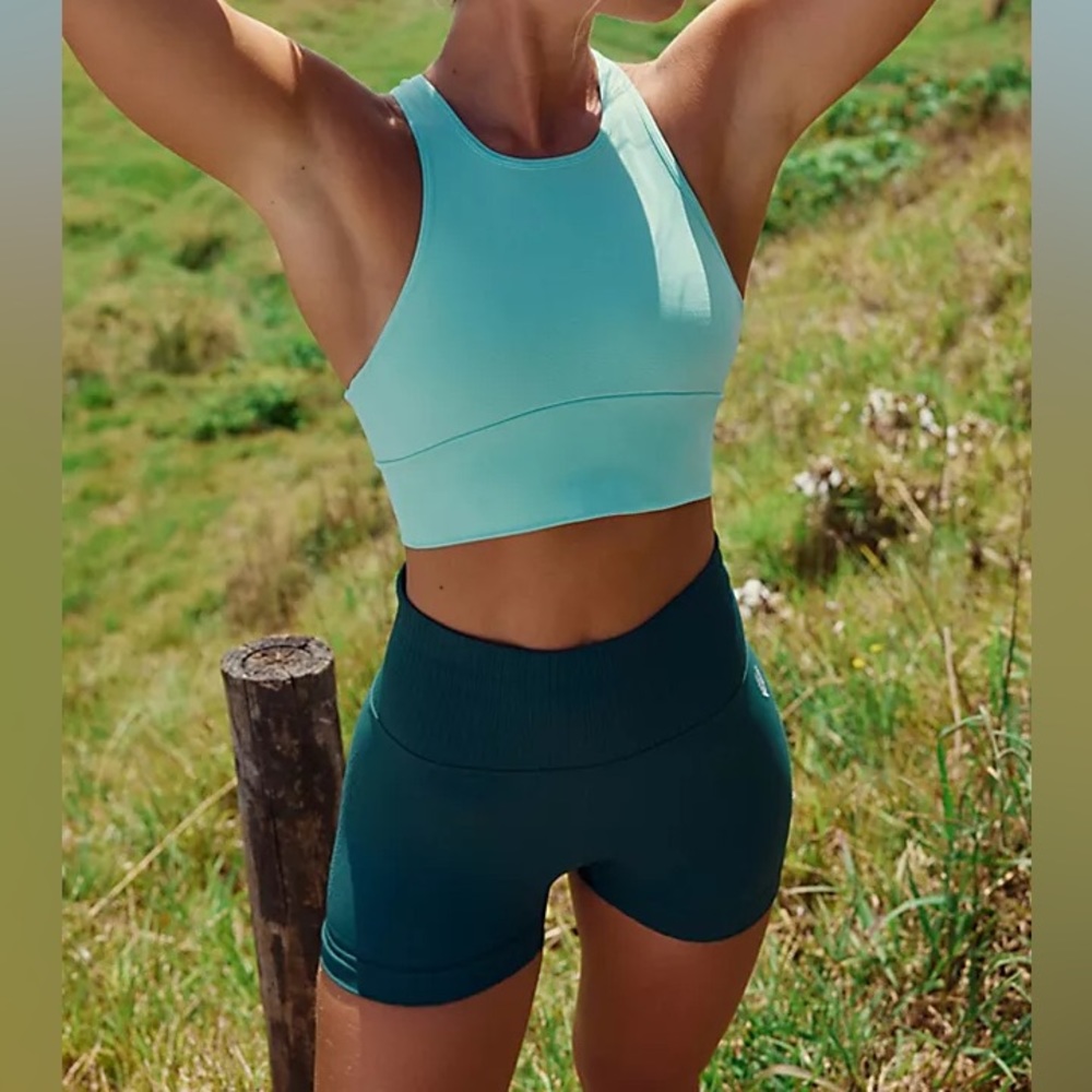 FP MOVEMENT BY FREE PEOPLE - Good Karma Running Shorts - Blue Balsam